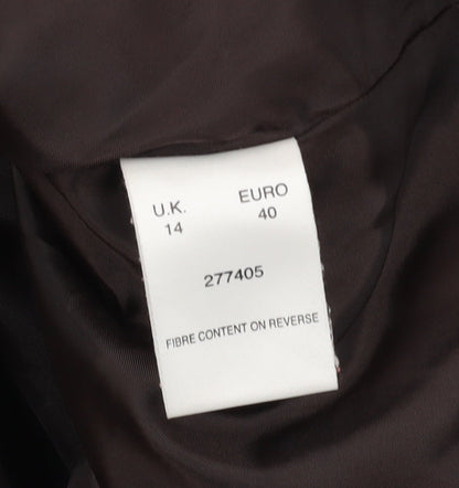 Brand and care label for Alex & Co. Brown Quilted Jacket, size 14