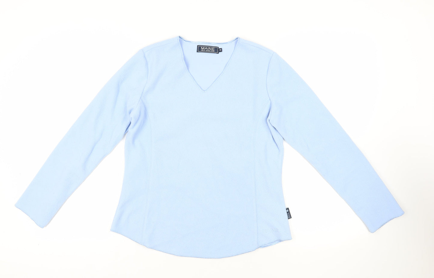 Maine New England Blue V-Neck Blouse Size 12