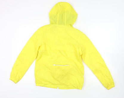 Back view of Yellow Marks & Spencer Hooded Windbreaker Jacket 13-14