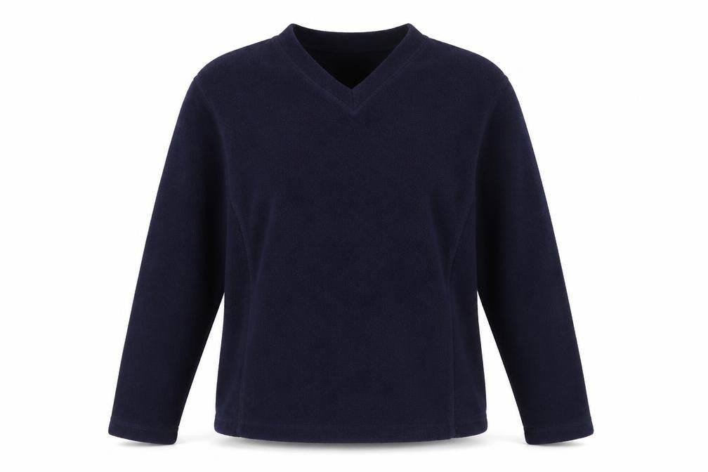 Bonmarché Blue Fleece V-Neck T-Shirt M