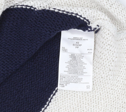 Close-up detail of Gap Striped jumper XS Multicoloured