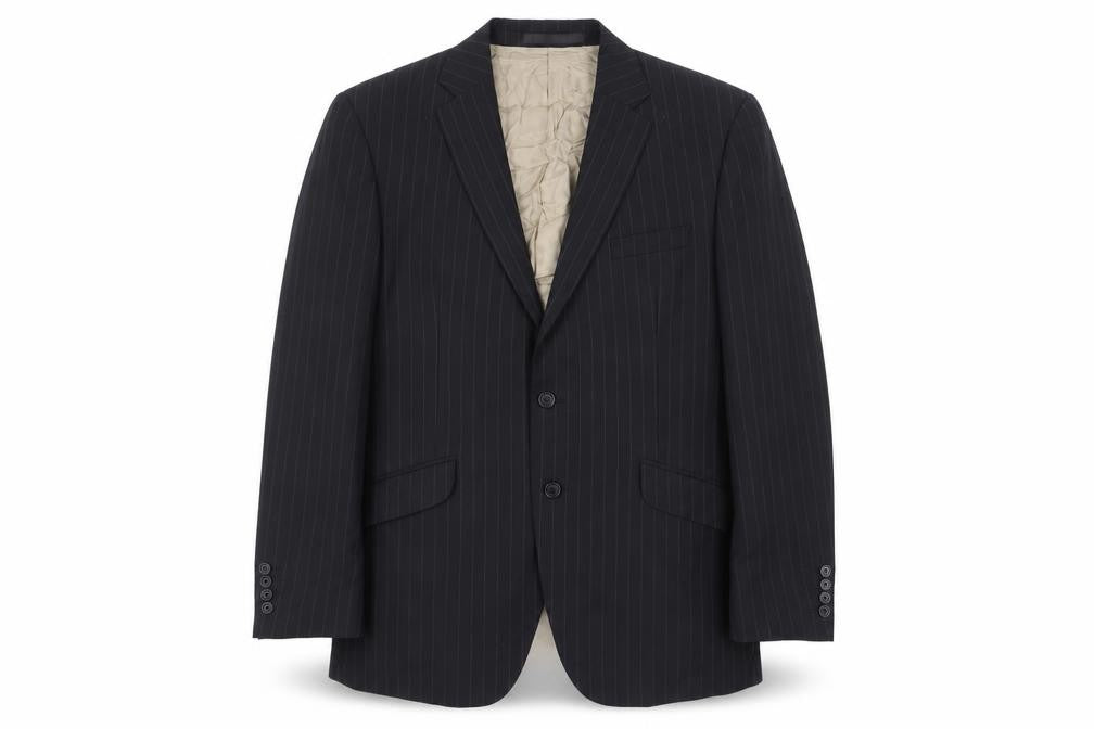 Marks & Spencer Autograph Black Striped Blazer, M (Chest 44)