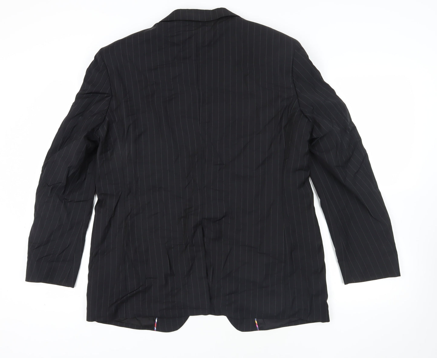 Marks & Spencer Autograph Black Striped Blazer, M (Chest 44)