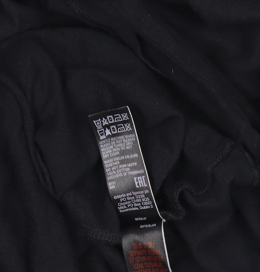 Marks and Spencer Black Friends T-Shirt Size 16