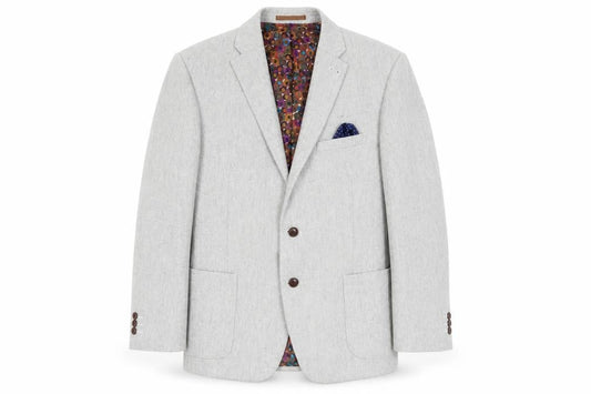 ONESIX5IVE Grey Slim Fit Blazer, Medium