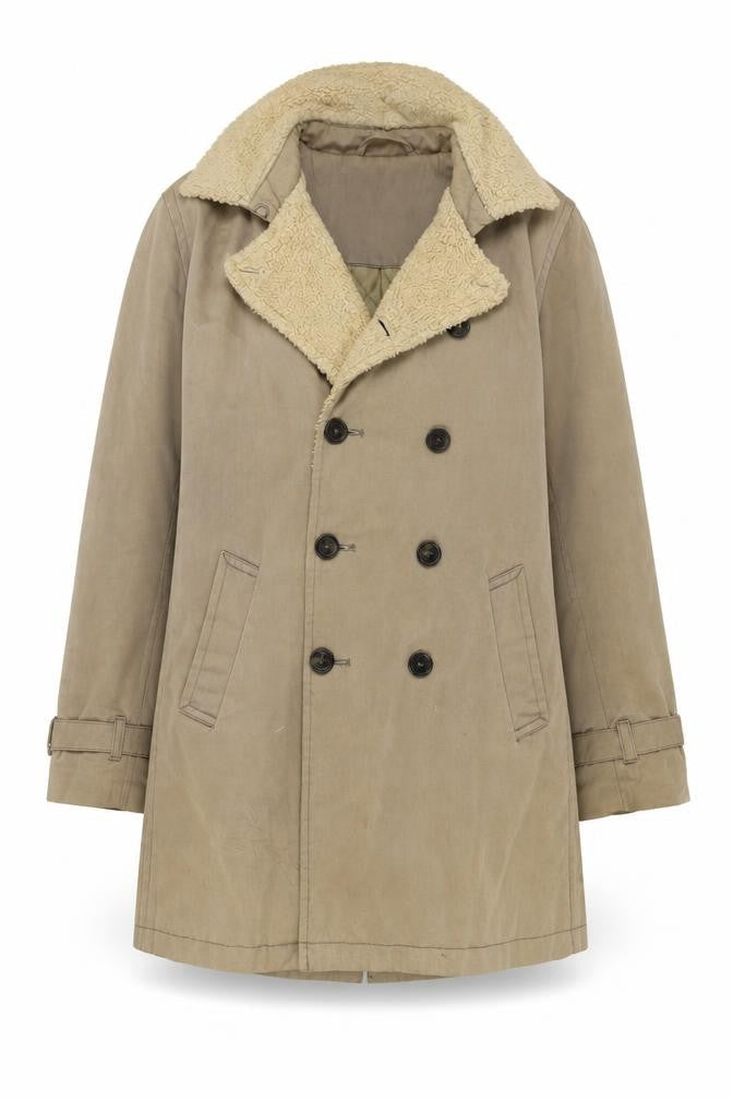 Wolsey Womens Beige Overcoat Coat Size S Button