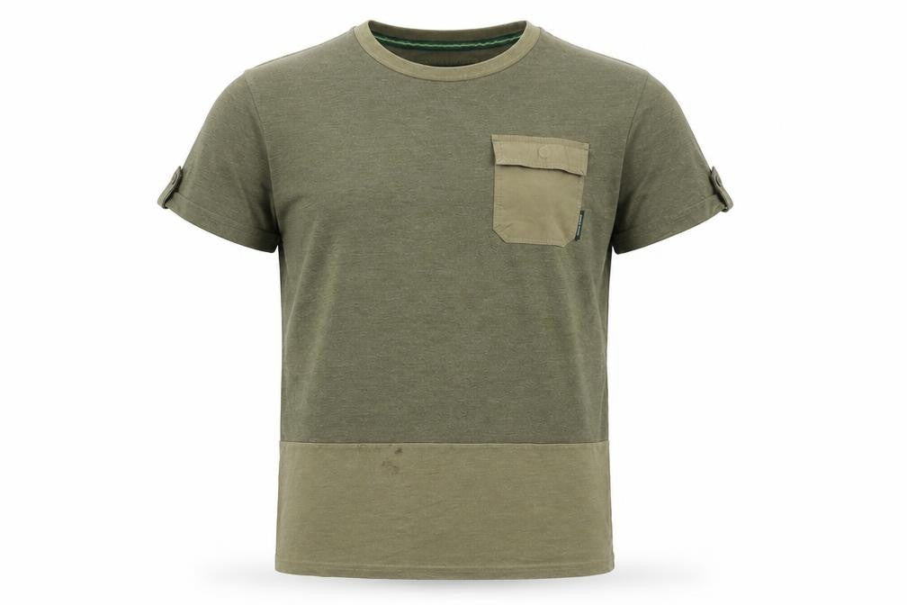 Nicholas Deakins Mens Green Cotton T-Shirt Size L Crew Neck