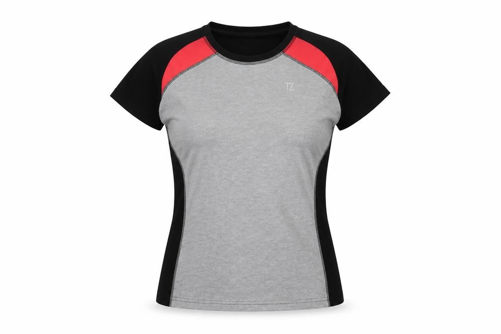 Training Zone Womens Black Cotton Basic T-Shirt Size 14 Round Neck Pullover