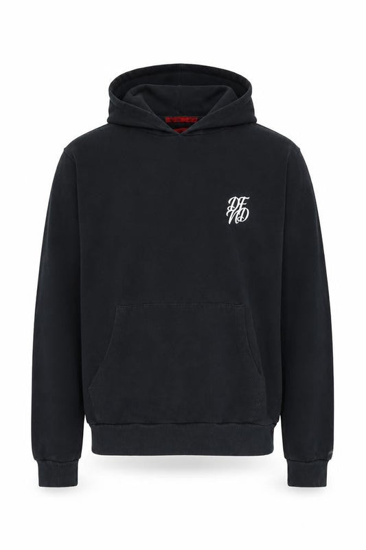 DFVD Mens Blue Cotton Pullover Hoodie Size XL