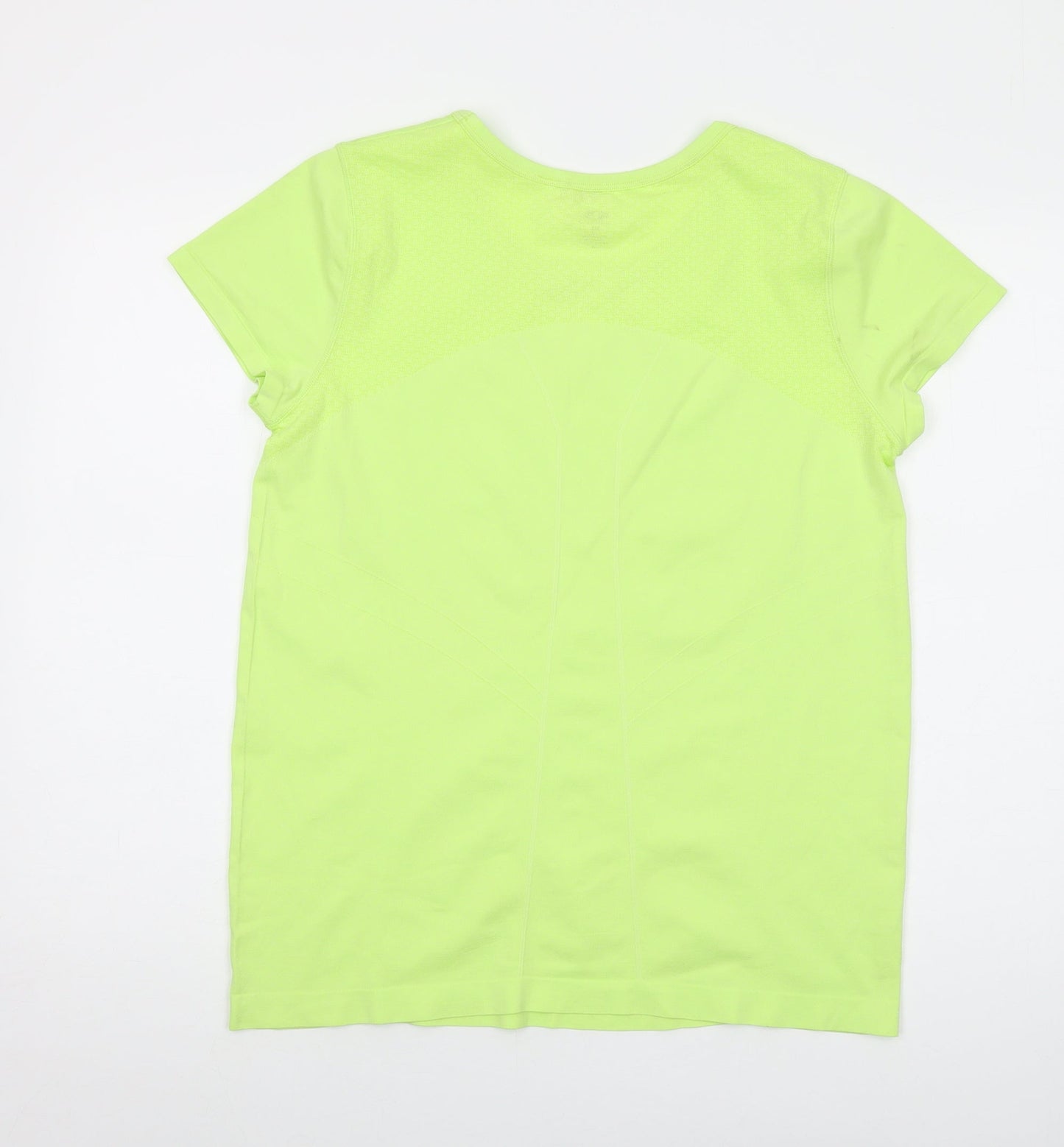 Athletic Works Womens Green Nylon Basic T-Shirt Size XL Round Neck Pullover