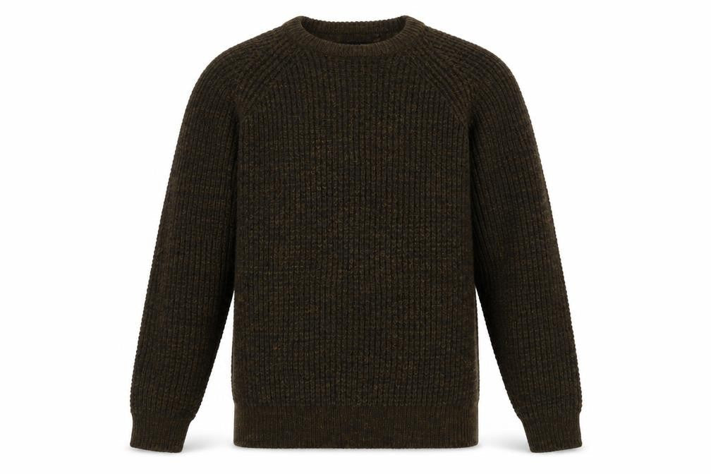 SUIT Mens Green Round Neck Acrylic Pullover Jumper Size S Long Sleeve