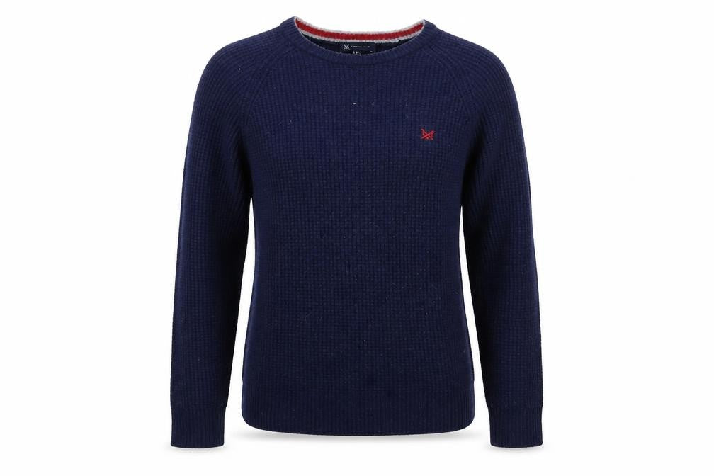 Crew Clothing Womens Blue Crew Neck Wool Pullover Jumper Size M