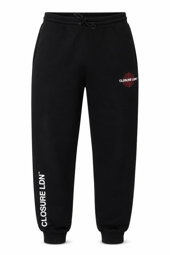 CLOSURE Mens Black Cotton Sweatpants Trousers Size L L28 in Regular Drawstring