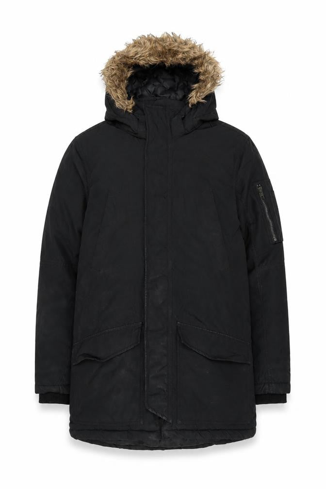 H&M Girls Black Jacket Coat Size 12-13 Years Zip