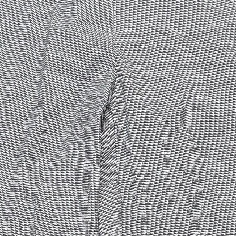 Marks and Spencer Womens Multicoloured Geometric Polyester Trousers Size 10 L28 in Regular Tie