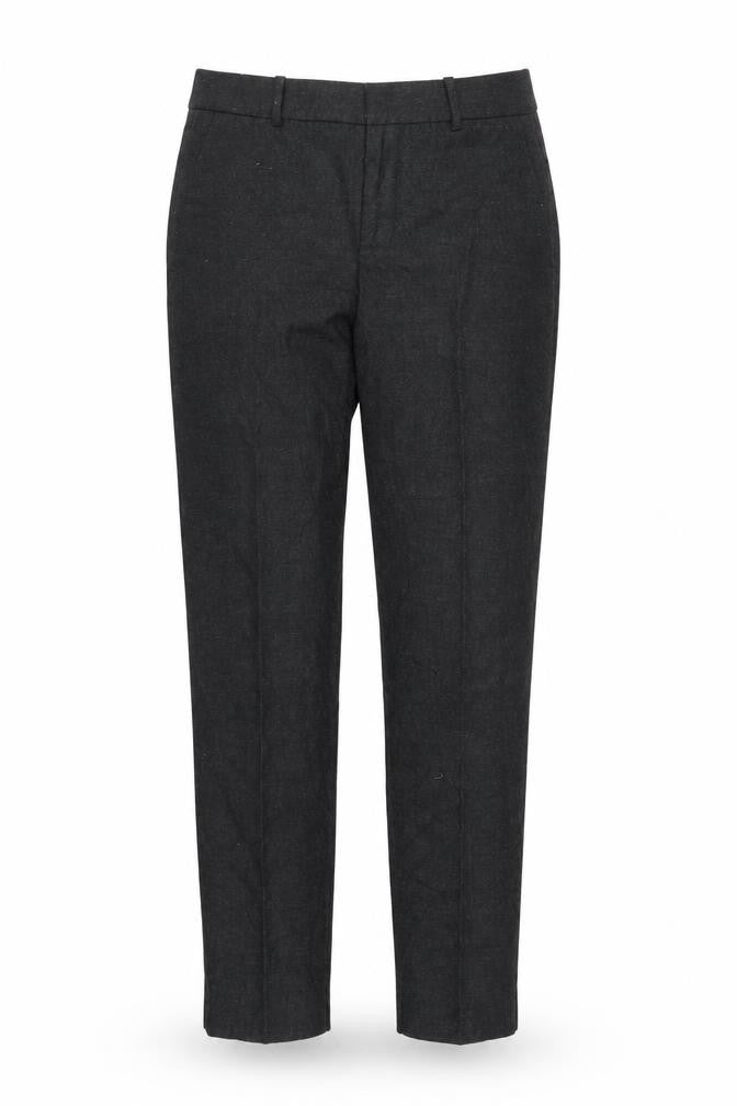 Zara Womens Grey Herringbone Polyester Trousers Size 38 L27 in Regular Zip