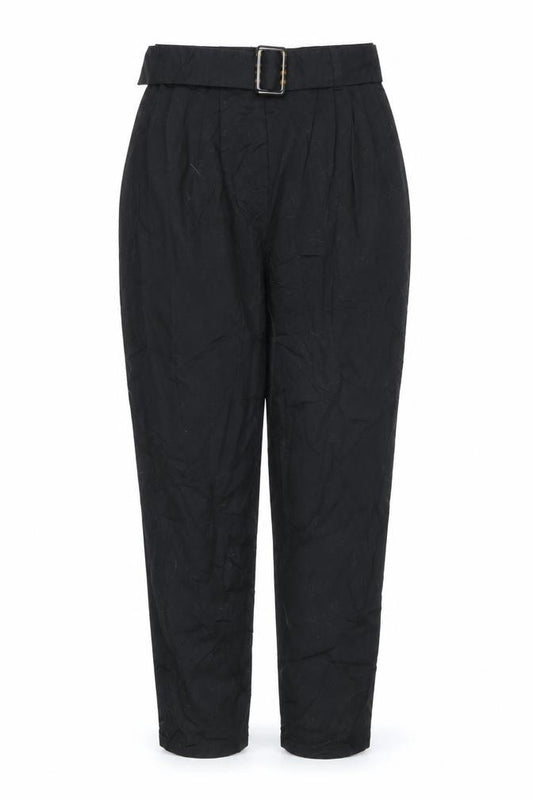 ASOS Womens Black Cotton Trousers Size 8 L25 in Regular Zip