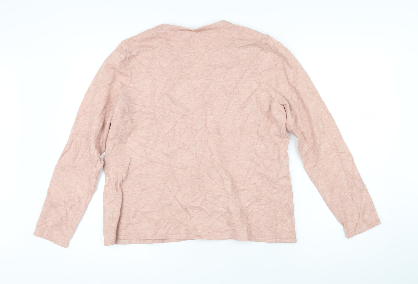 Vera Moda Womens Pink V-Neck Viscose Cardigan Jumper Size L