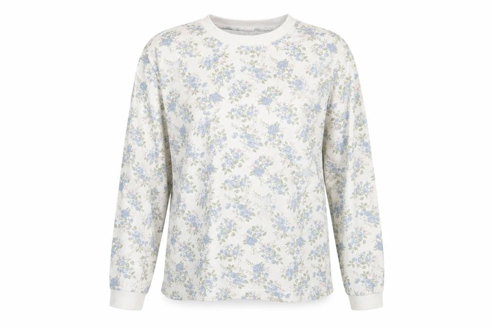 NBS Womens Multicoloured Floral Polyester Basic T-Shirt Size M Round Neck