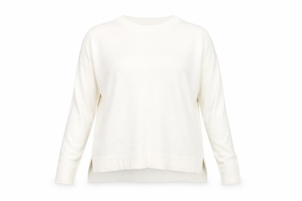 Dorothy Perkins Womens Ivory Boat Neck Viscose Pullover Jumper Size 12