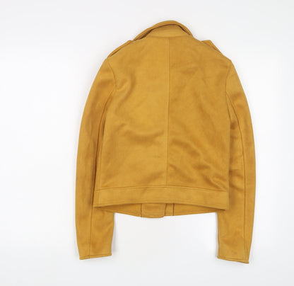Quiz Womens Yellow Jacket Size 6 Zip
