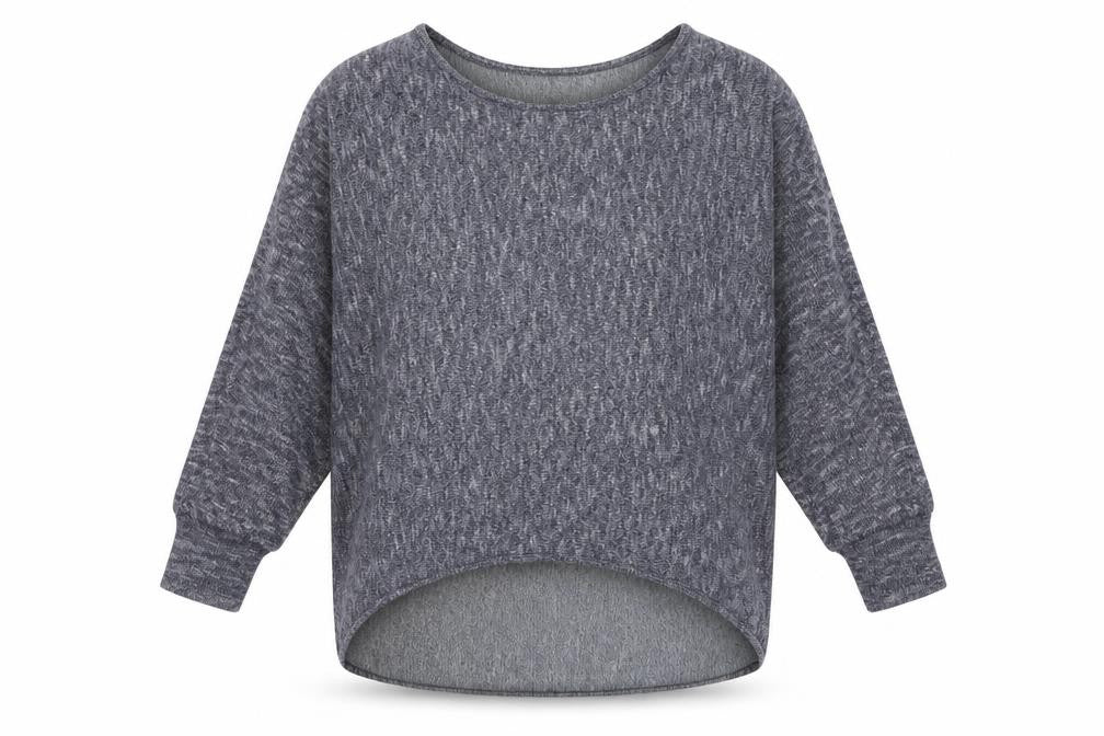 Apricot Womens Blue Crew Neck Acrylic Pullover Jumper Size S