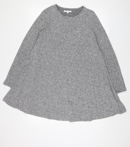 Glamorous Womens Grey Polyester A-Line Size S Crew Neck Pullover