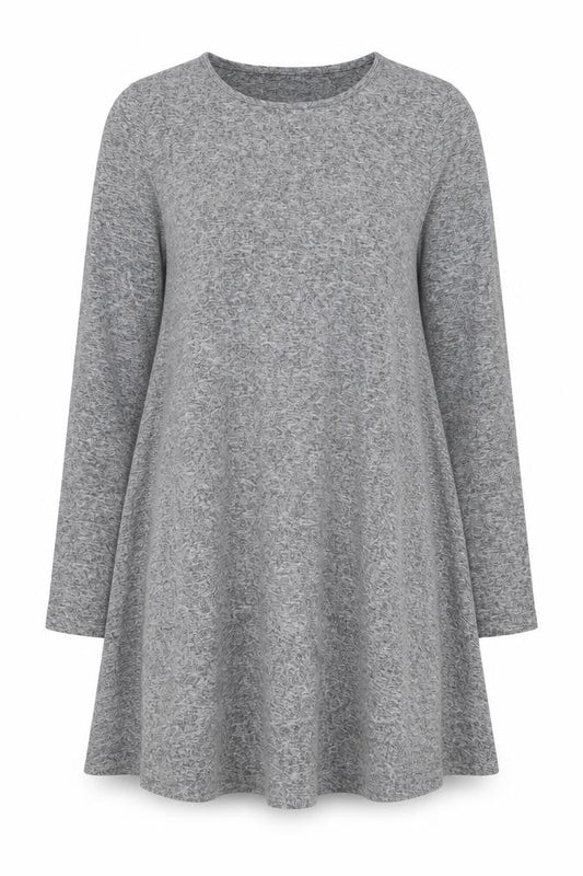 Glamorous Womens Grey Polyester A-Line Size S Crew Neck Pullover