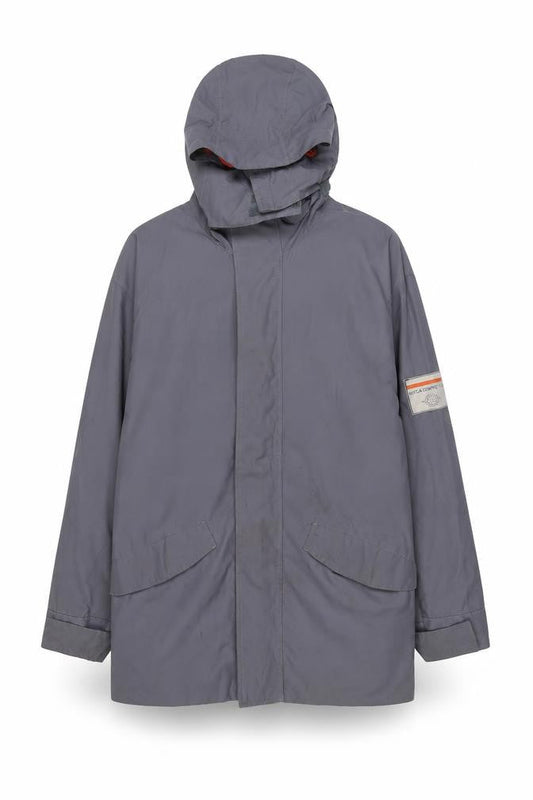 Nautica Mens Grey Jacket Coat Size M Zip - Badge Logo
