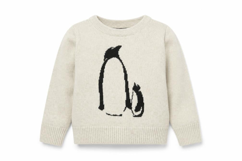 Gap Girls Gold Crew Neck Cotton Pullover Jumper Size 2 Years Pullover - Penguin