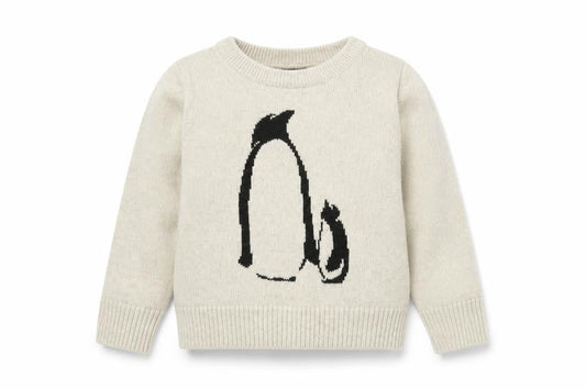 Gap Girls Gold Crew Neck Cotton Pullover Jumper Size 2 Years Pullover - Penguin