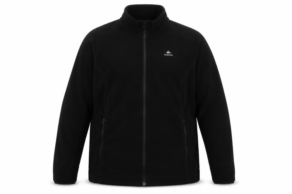 DECATHLON Mens Black Jacket Size L Zip - Logo, Embroidered