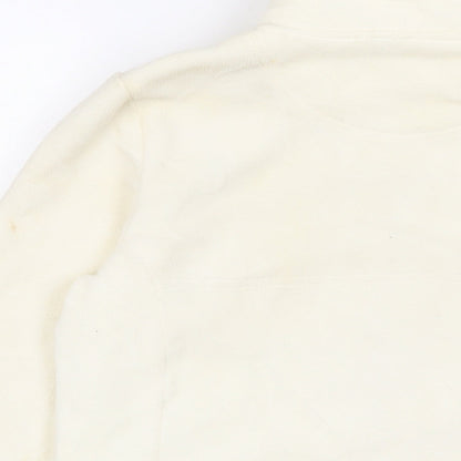Brand and care label for Maine New England women’s ivory jacket, size UK 12, zip - logo, embroidered