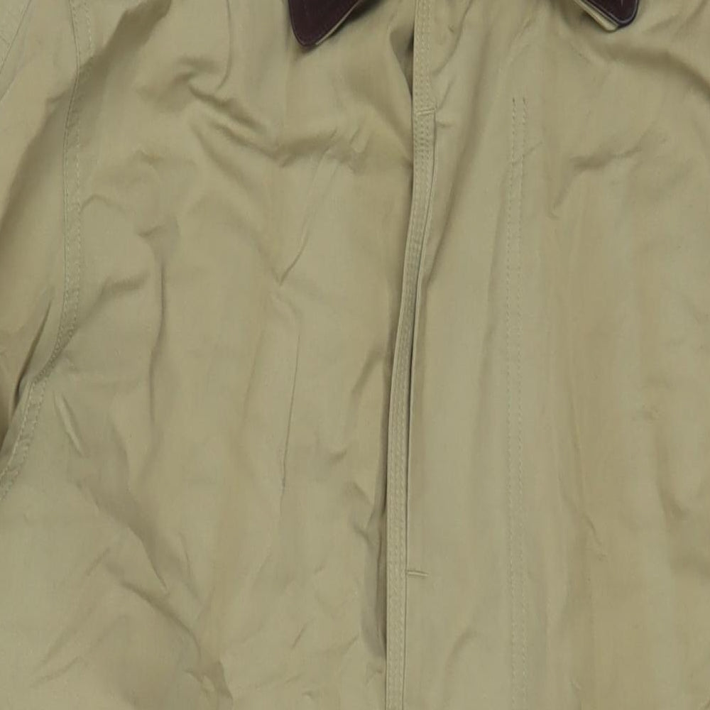 STONES Mens Beige Overcoat Coat Size XL Button - Pockets