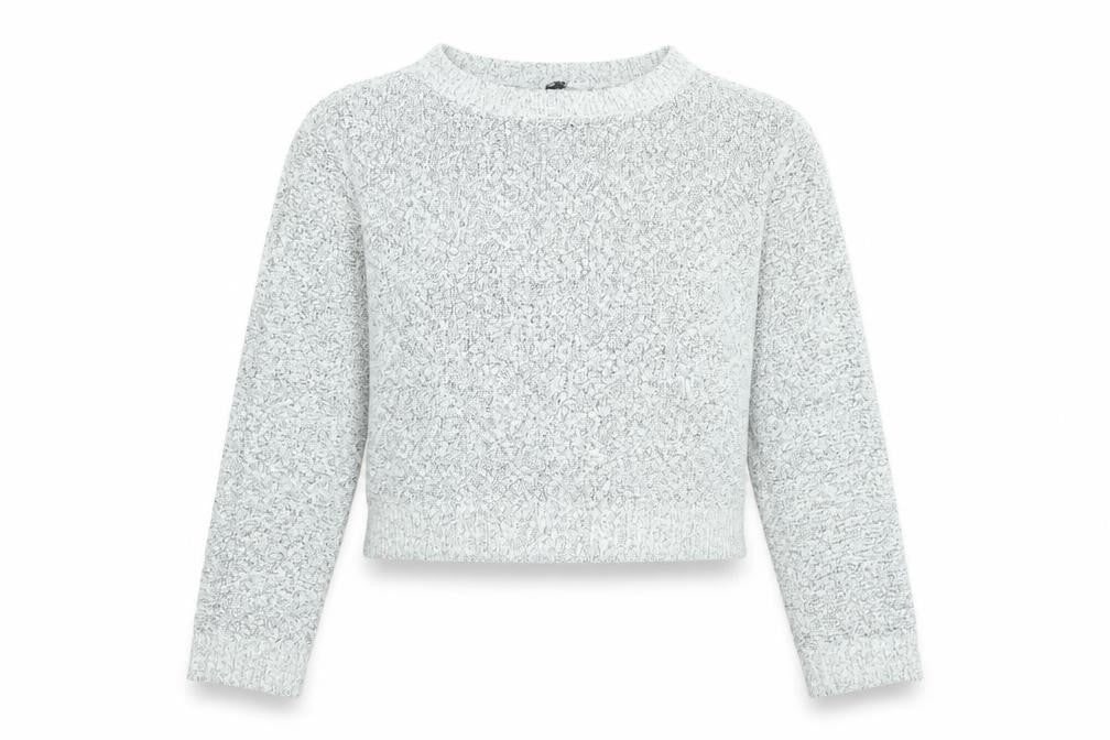 H&M Womens Grey Round Neck Acrylic Pullover Jumper Size L