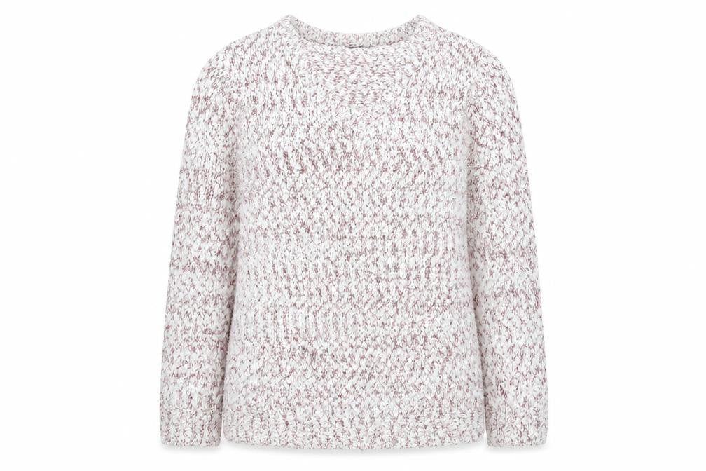 Studio Womens White V-Neck Acrylic Pullover Jumper Size 12 - Size 12-14
