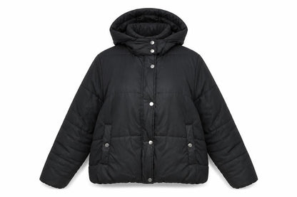 Marks & Spencer Womens Black Puffer Jacket Coat Size 14 Zip