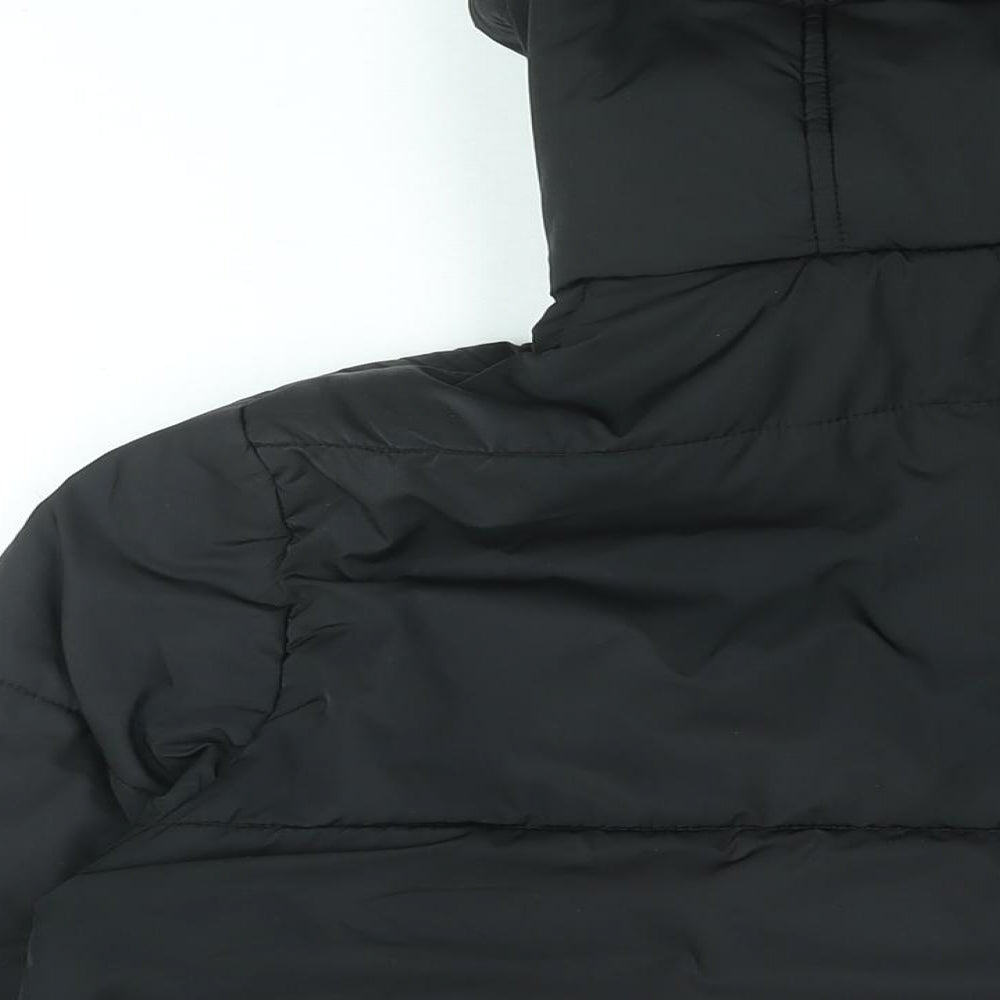 Marks & Spencer Womens Black Puffer Jacket Coat Size 14 Zip
