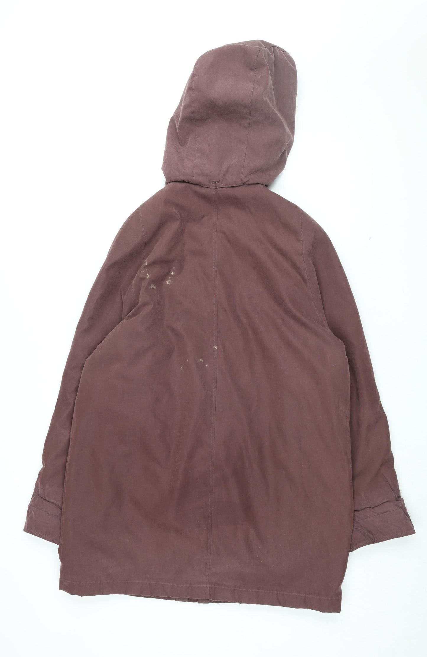 Bonmarché Womens Purple Overcoat Coat Size S Zip