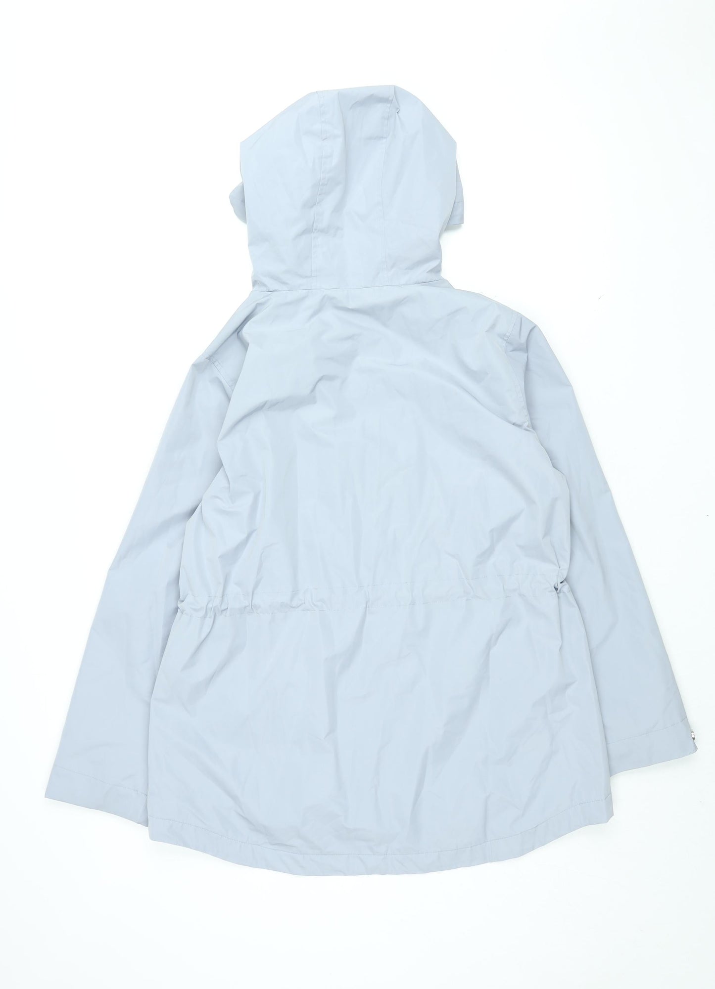 Marks and Spencer Womens Blue Rain Coat Coat Size 12 Zip