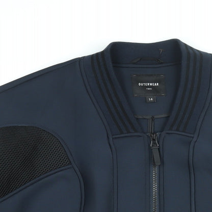 Next Womens Blue Jacket Size 14 Zip