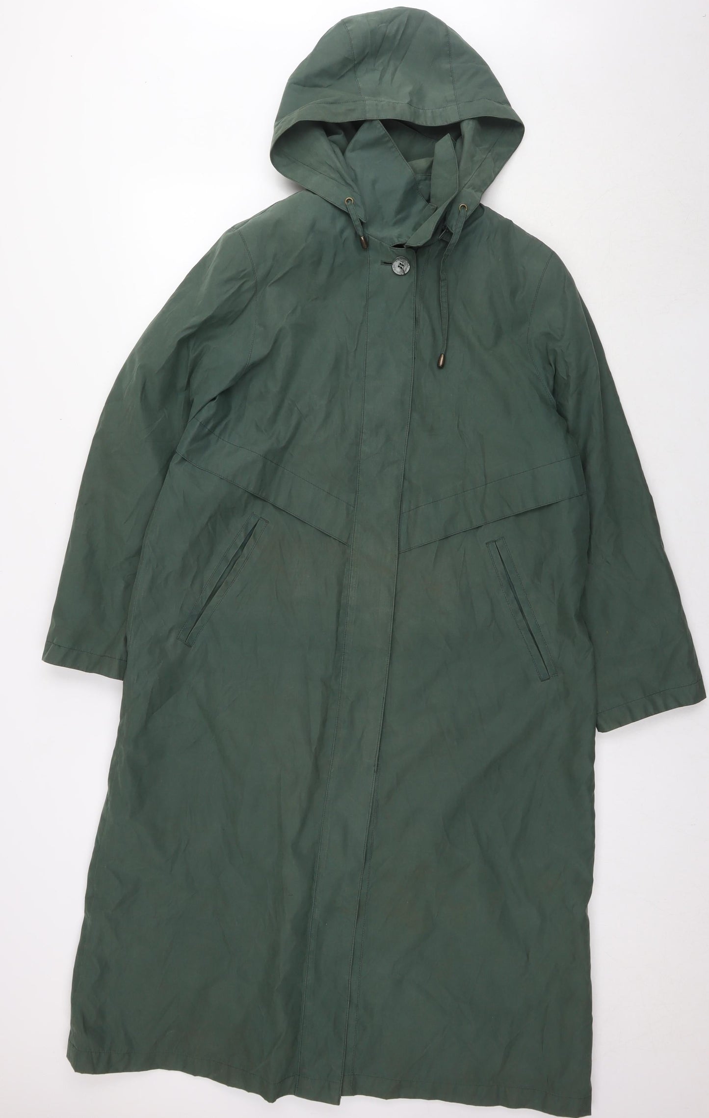 Dannimac Womens Green Overcoat Jacket Size M Button