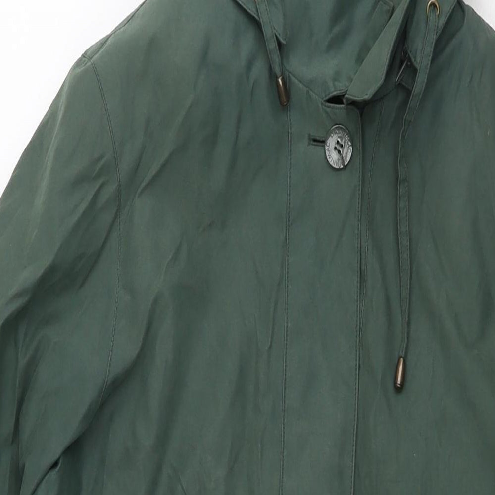 Dannimac Womens Green Overcoat Jacket Size M Button