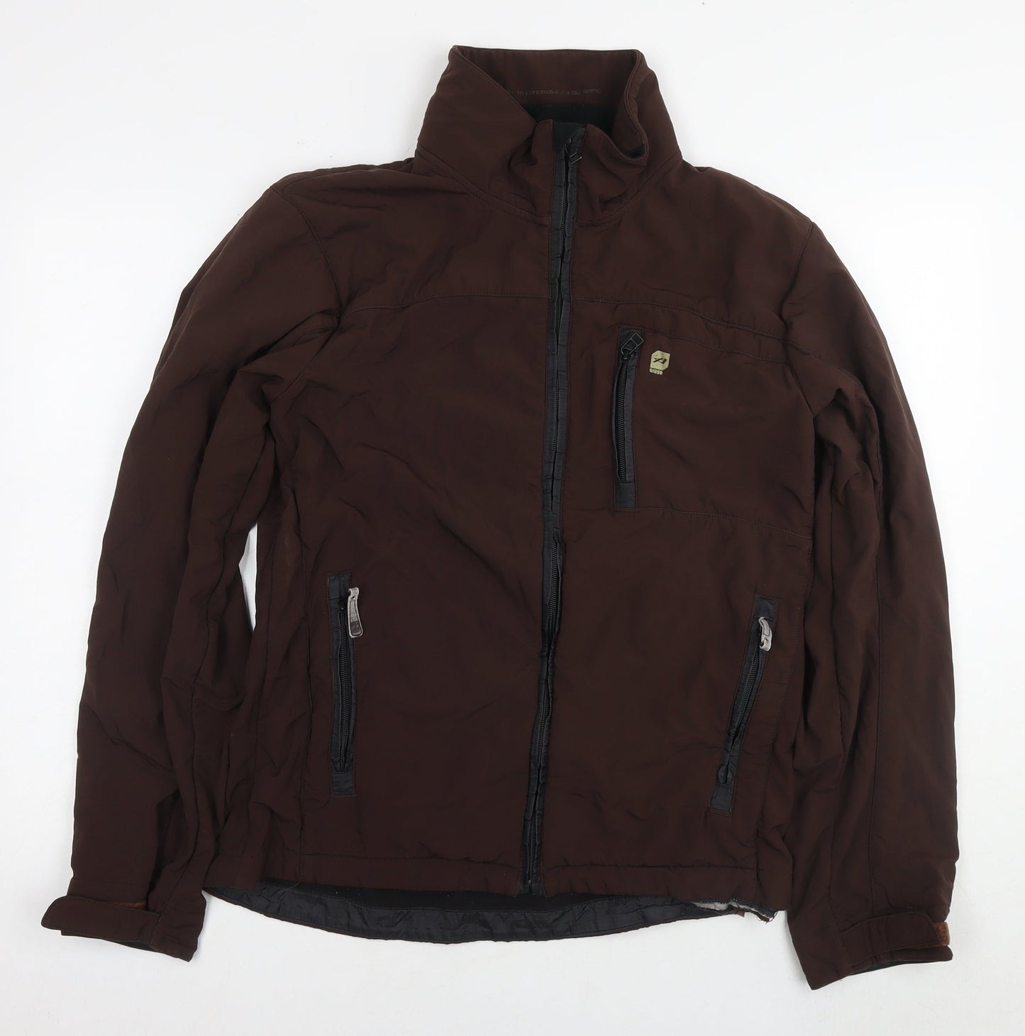 Orange Mens Brown Jacket Size M Zip