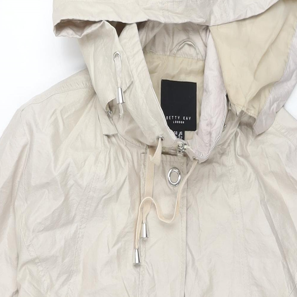 Betty Kay Womens Beige Parka Jacket Size 16 Zip
