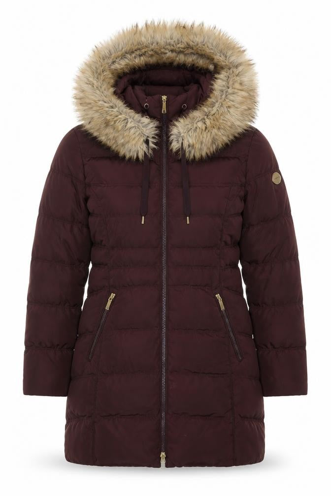 Laundry by Shelli Segal Womens Brown Quilted Jacket Size S Zip