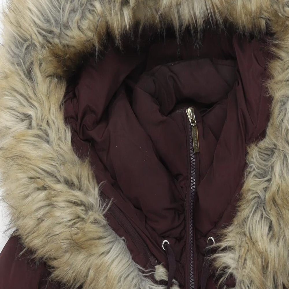Laundry by Shelli Segal Womens Brown Quilted Jacket Size S Zip
