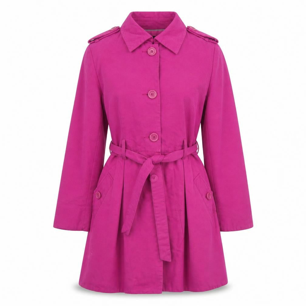 Louis Charles London Womens Pink Overcoat Coat Size 10 Button