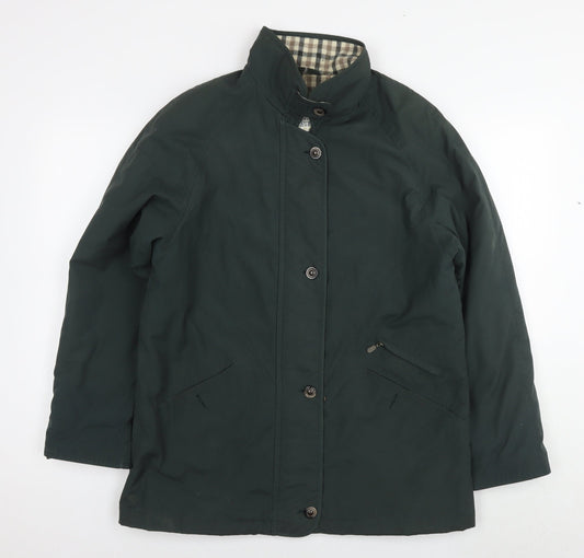 Debenhams Womens Green Bomber Jacket Coat Size 10 Zip