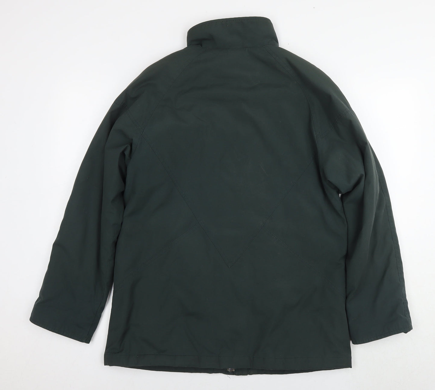 Debenhams Womens Green Bomber Jacket Coat Size 10 Zip